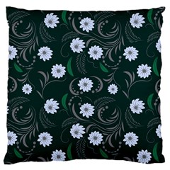 Folk Flowers Art Pattern Floral  Surface Design  Seamless Pattern Large Cushion Case (one Side) by Eskimos