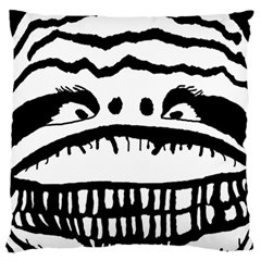 Creepy Monster Black And White Close Up Drawing Standard Flano Cushion Case (one Side) by dflcprintsclothing