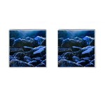 Big Rocks Illuminated By Sunlight Print Cufflinks (Square) Front(Pair)