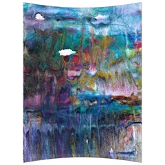 Abstract Turquoise Back Support Cushion by kaleidomarblingart