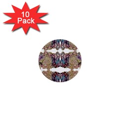 Rows Of Marbled Collage 1  Mini Buttons (10 Pack)  by kaleidomarblingart
