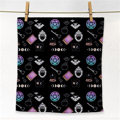 Witch Goth Pastel Pattern Face Towel by NerdySparkleGoth