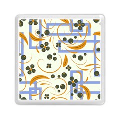 Folk Flowers Pattern Floral Surface Design Memory Card Reader (square) by Eskimos