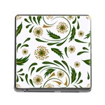 Folk flowers pattern Floral surface design Memory Card Reader (Square 5 Slot) Front