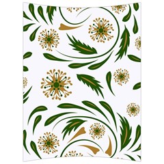 Folk Flowers Pattern Floral Surface Design Back Support Cushion by Eskimos