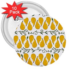 Juicy Yellow Pear 3  Buttons (10 Pack)  by SychEva