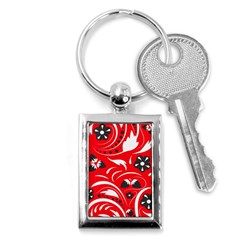Folk Flowers Pattern  Key Chain (rectangle) by Eskimos