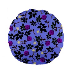 Purple Flower On Lilac Standard 15  Premium Flano Round Cushions by Daria3107