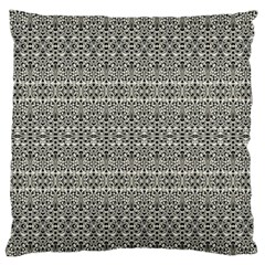 Abstract Silver Ornate Decorative Pattern Standard Flano Cushion Case (one Side) by dflcprintsclothing