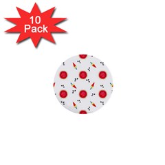 Slices Of Red And Juicy Watermelon 1  Mini Buttons (10 Pack)  by SychEva