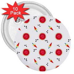 Slices Of Red And Juicy Watermelon 3  Buttons (10 Pack)  by SychEva