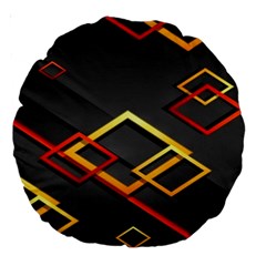 Modern Geometry Large 18  Premium Round Cushions by Sparkle