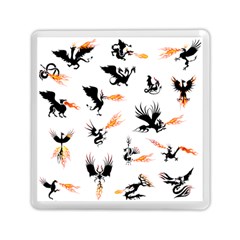 Dragon-phoenix-fire-bird-ancient Memory Card Reader (square) by Sudhe
