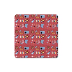 50s Red Square Magnet by NerdySparkleGoth