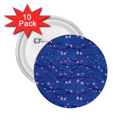 Branches With Peach Flowers 2 25  Buttons (10 Pack)  by SychEva