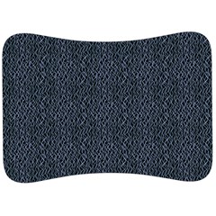 Blue Stripes On Dark Background Velour Seat Head Rest Cushion by SychEva