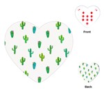 Funny Cacti With Muzzles Playing Cards Single Design (Heart) Front