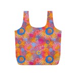 Multicolored Splashes And Watercolor Circles On A Dark Background Full Print Recycle Bag (S) Back