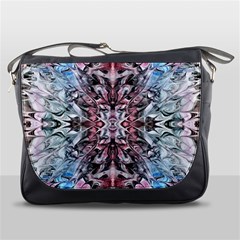 Abstract Waves  Messenger Bag by kaleidomarblingart