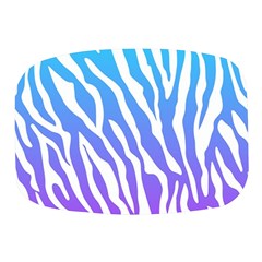 White Tiger Purple & Blue Animal Fur Print Stripes Mini Square Pill Box by Casemiro