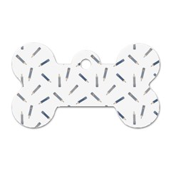 Gray Pencils On A Light Background Dog Tag Bone (two Sides) by SychEva