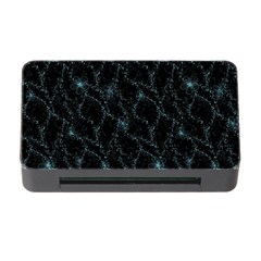 Turquoise Abstract Flowers With Splashes On A Dark Background  Abstract Print Memory Card Reader With Cf by SychEva