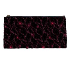 Pink Abstract Flowers With Splashes On A Dark Background  Abstract Print Pencil Case by SychEva