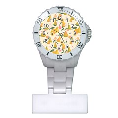 Yellow Juicy Pears And Apricots Plastic Nurses Watch by SychEva