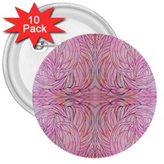 Mixed Media Repeats 3  Buttons (10 Pack)  by kaleidomarblingart