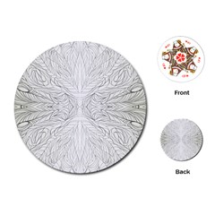 Mono Repeats Iii Playing Cards Single Design (round) by kaleidomarblingart
