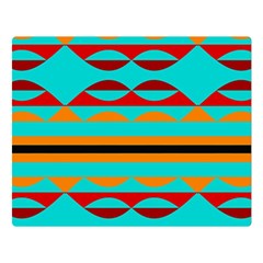 Shapes On A Blue Background Double Sided Flano Blanket (large)  by LalyLauraFLM