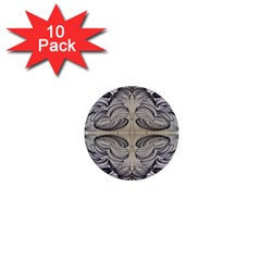 Mono Repeats 1  Mini Buttons (10 Pack)  by kaleidomarblingart