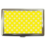Purple Hearts On Yellow Background Cigarette Money Case Front