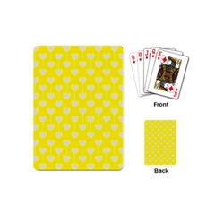 Purple Hearts On Yellow Background Playing Cards Single Design (mini) by SychEva