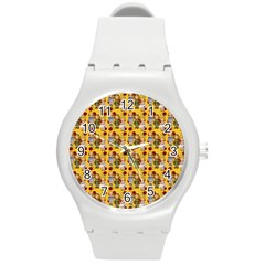 Dindollyellow Round Plastic Sport Watch (m) by snowwhitegirl