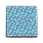 Blue Dandelions  Cute Plants Memory Card Reader (Square 5 Slot) Front