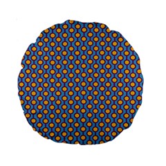Yellow Circles On A Purple Background Standard 15  Premium Round Cushions by SychEva