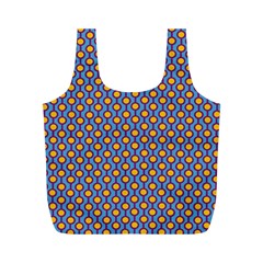 Yellow Circles On A Purple Background Full Print Recycle Bag (m) by SychEva