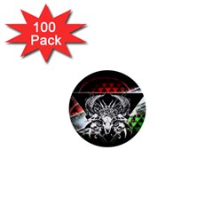 Skullart 1  Mini Buttons (100 Pack)  by Sparkle