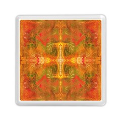 Red Flames Memory Card Reader (square) by kaleidomarblingart