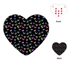 Bright And Beautiful Butterflies Playing Cards Single Design (heart) by SychEva