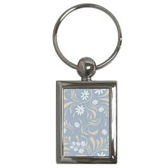 Folk Flowers Pattern Floral Surface Design Seamless Pattern Key Chain (rectangle) by Eskimos