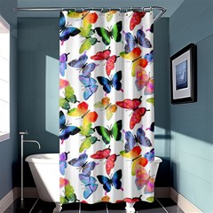 Bright Butterflies Circle In The Air Shower Curtain 36  X 72  (stall)  by SychEva