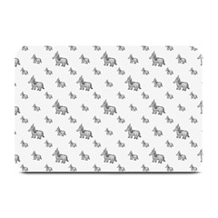 Grey Unicorn Sketchy Style Motif Drawing Pattern Plate Mats by dflcprintsclothing