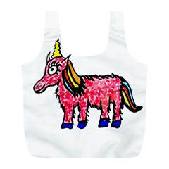 Unicorn Sketchy Style Drawing Full Print Recycle Bag (l) by dflcprintsclothing