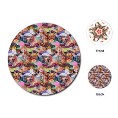 Retro Color Playing Cards Single Design (round) by Sparkle