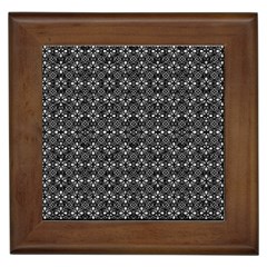 Black Lace Framed Tile by SychEva