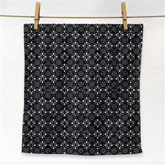 Black Lace Face Towel by SychEva