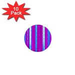Warped Stripy Dots 1  Mini Buttons (10 pack)  Front