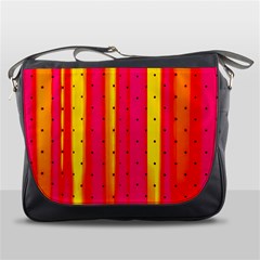 Warped Stripy Dots Messenger Bag by essentialimage365